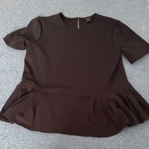 Ann Taylor Black Peplum Blouse